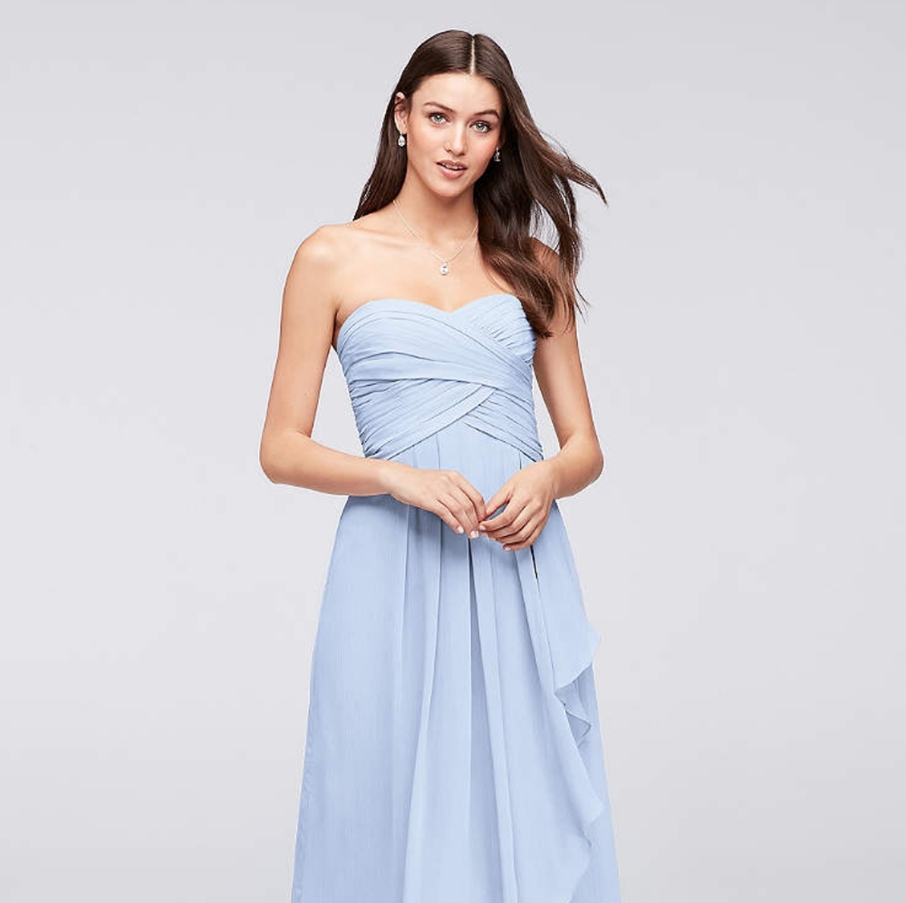 David's Bridal Ice Blue Formal Dress
